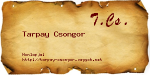 Tarpay Csongor névjegykártya