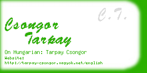 csongor tarpay business card